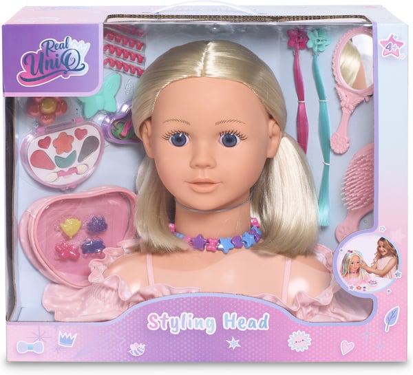 Real UniQ Styling Head - stylinghoved, makeup og hårtilbehør