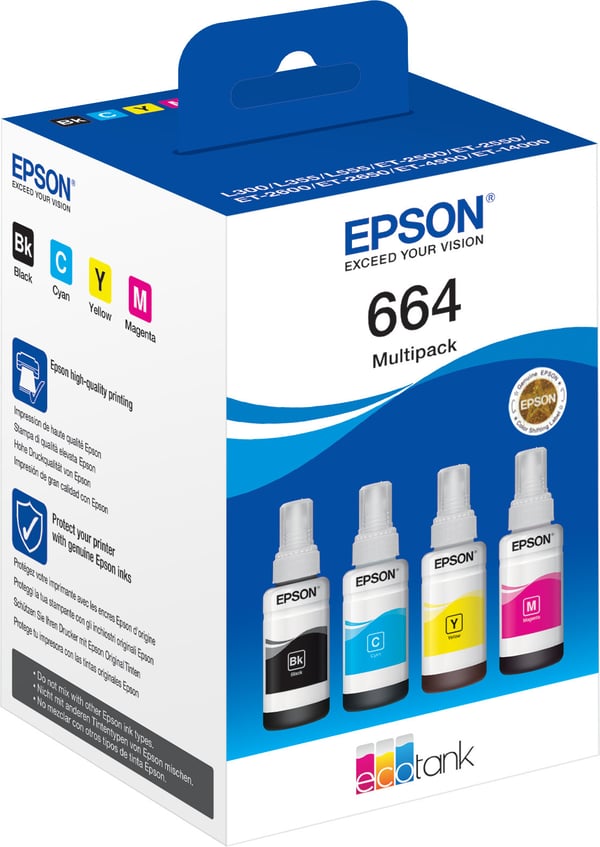 Epson 664 EcoTank multipack - bläckpatronpaket, fyra färger