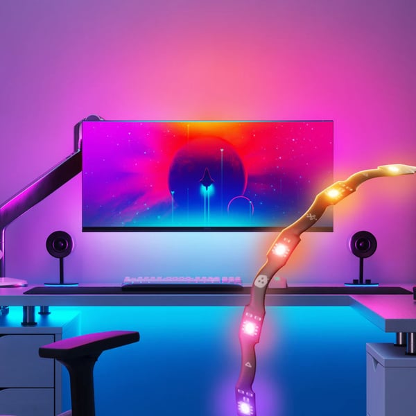 Nanoleaf PC-skärmspegel ljusslinga, 2,5 m