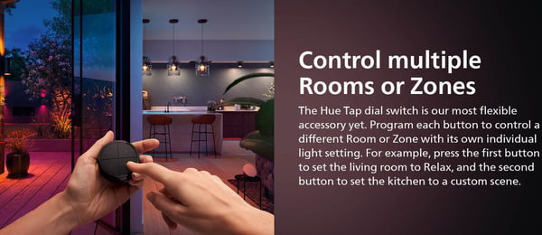 Philips Hue Tap vridstrømsknap -berøringsknap, sort