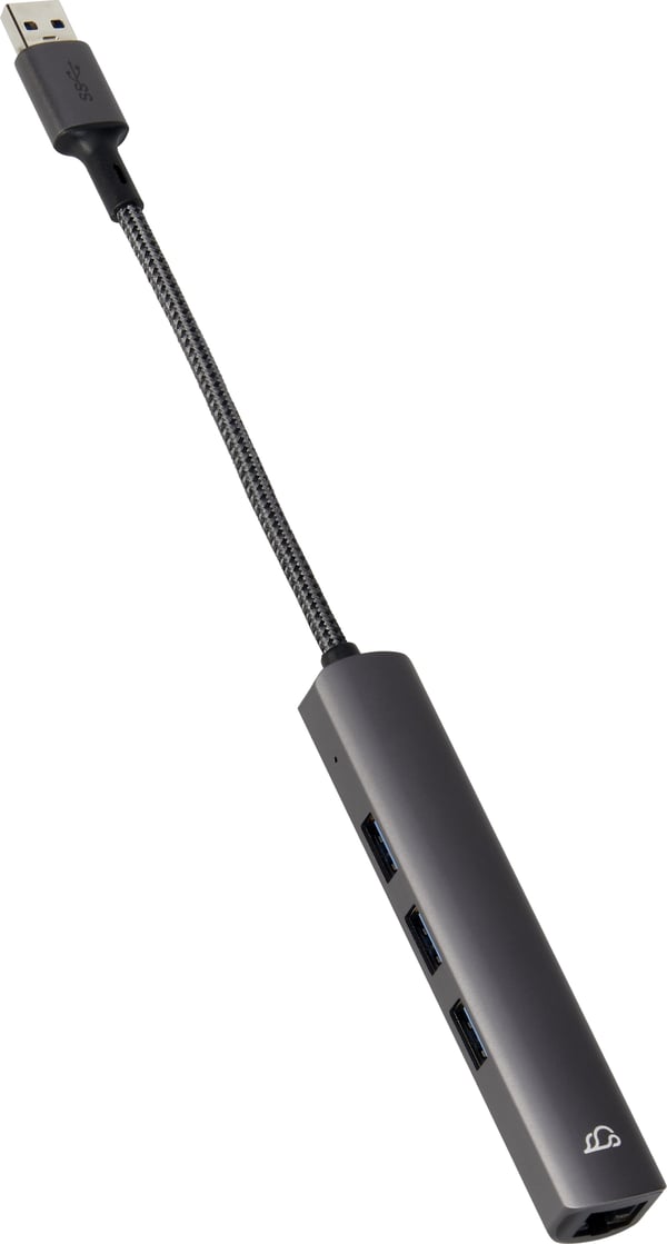 Bluecloud USB-A-hubb och gigabit ethernet-adapter