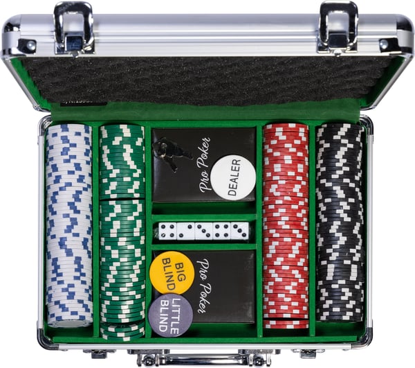 Pro Poker -pokerset i aluminiumbalja