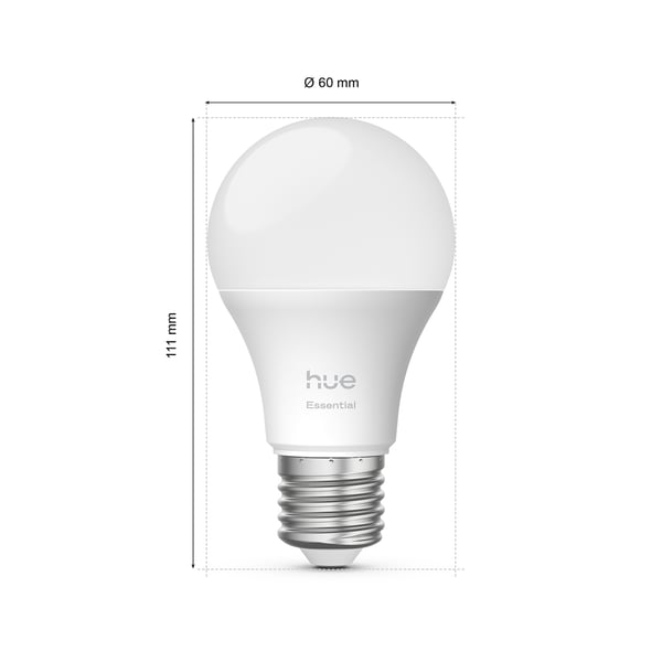 Philips Hue Essential smartlampa, White and color ambiance, E27, 806 lm, 3-pack