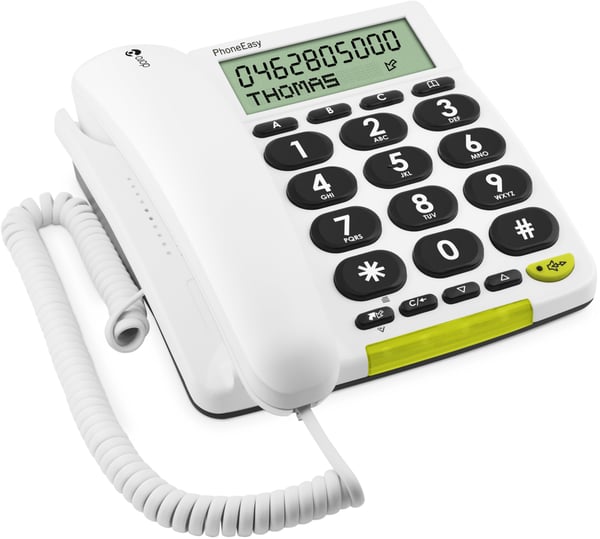 Doro PhoneEasy 312cs -bordstelefon, vit