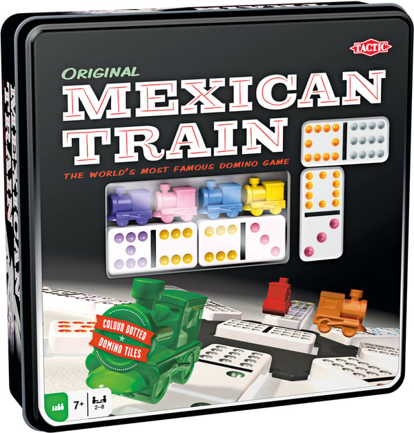 Tactic Mexican Train metallaskrin - dominospel