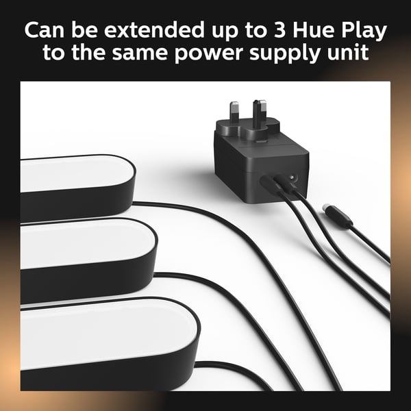 Philips Hue Play -ljusstång smartlampa, 2 st, svart