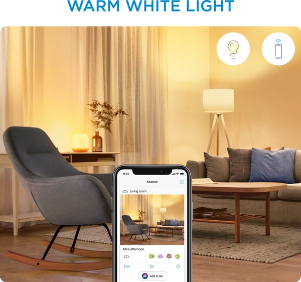 WiZ smartlampe, E14, RGBW - alle farver og nuancer af hvidt lys, Wi-Fi, 470 lm, 2-pak