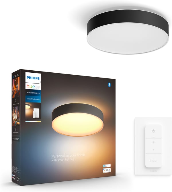 Philips Hue Enrave M white ambiance - smart loftlampe, mellem størrelse, sort