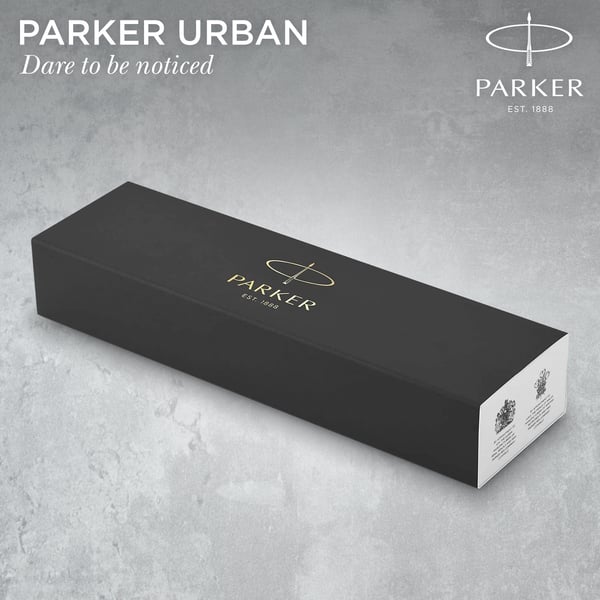 Parker Urban Muted Black G.T -vridbar kulspetspenna, svart/guld