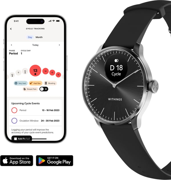 Withings Scanwatch Light -smartwatch, 37 mm, sort
