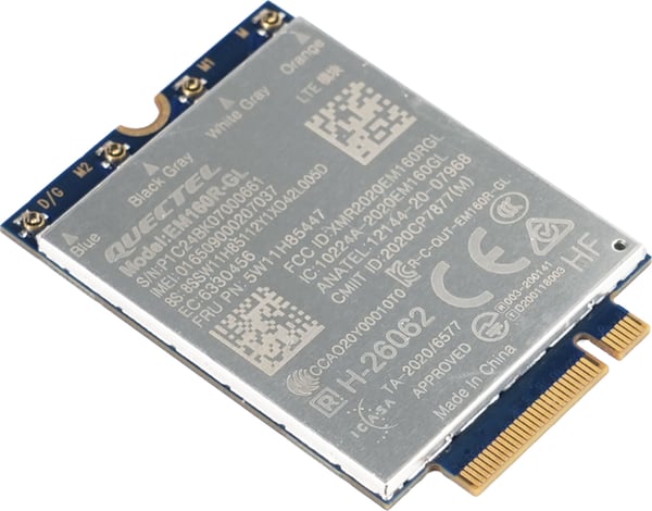 Lenovo ThinkPad Quectel EM160R-GL 4G LTE-A Cat 16 M.2 WWAN-modul för X1 Carbon Gen 12 / P16v Gen 2 modeller