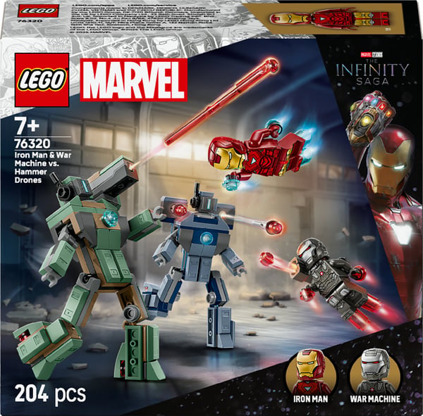 LEGO Marvel 76320 - Iron Man och War Machine mot Hammer-dronerna