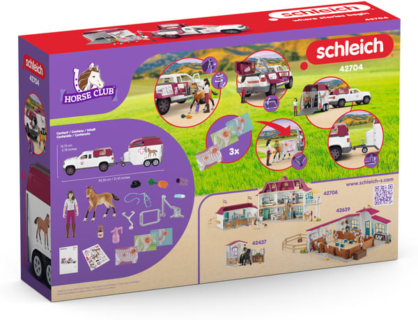 Schleich Horse Club 42704 Rörlig veterinär med släp