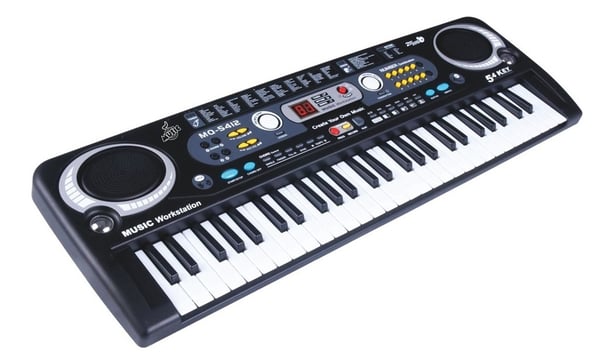 Musik Keyboard och mikrofon
