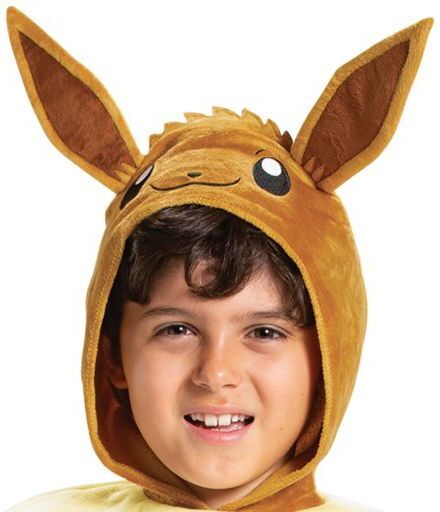 Eevee dräkt med huva, klassisk, 7-8 år, 127-136 cm