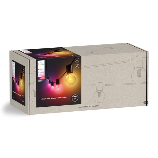 Philips Hue Festavia globe ljusslinga för utomhusbruk, 14 m