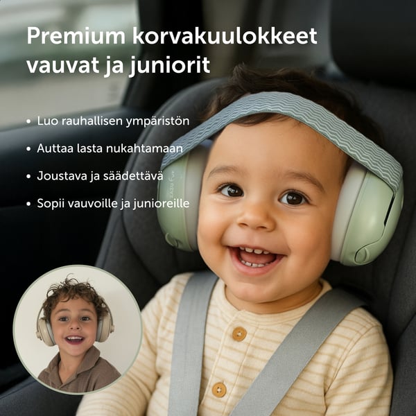 Zazu Hörselskydd för bebisar och småbarn, beige