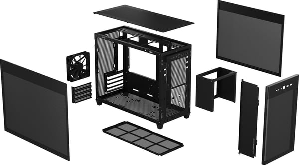 Asus Prime AP201 Micro-ATX-chassi, svart