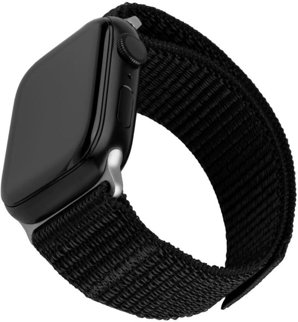 Fixerad nylonrem för smartklocka, Apple Watch Ultra 49 mm, svart