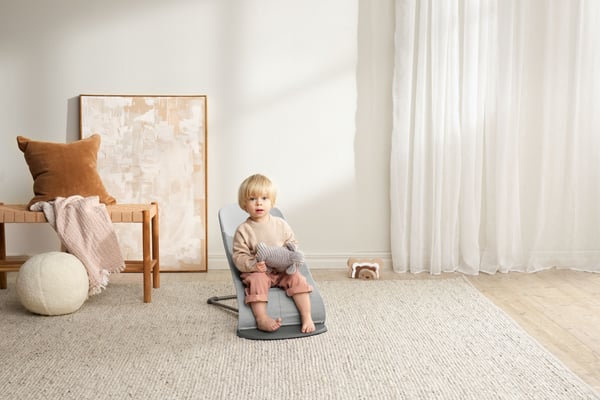 BabyBjörn Bouncer Bliss Vecklad Mélange babysitter, Ljusgrå
