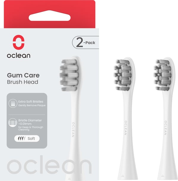 Oclean Ultra Tandköttspleie borsthuvuden, 2 st, vit