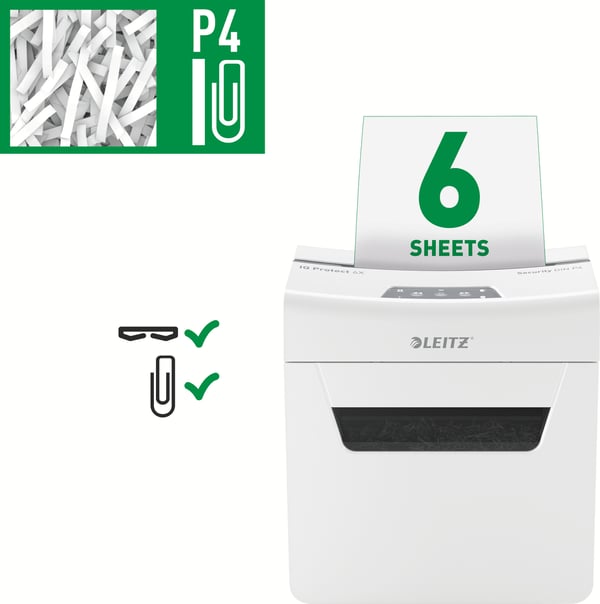 Leitz IQ Protect 6-papirskærer, P4