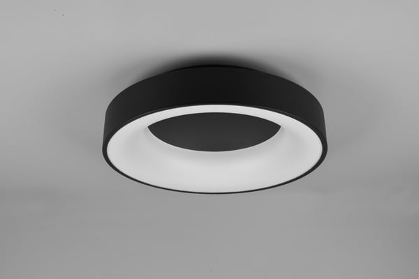 Trio Girona - LED-loftlampe, 45 cm, sort, 3100 lm, 3000 K, switch-dæmper