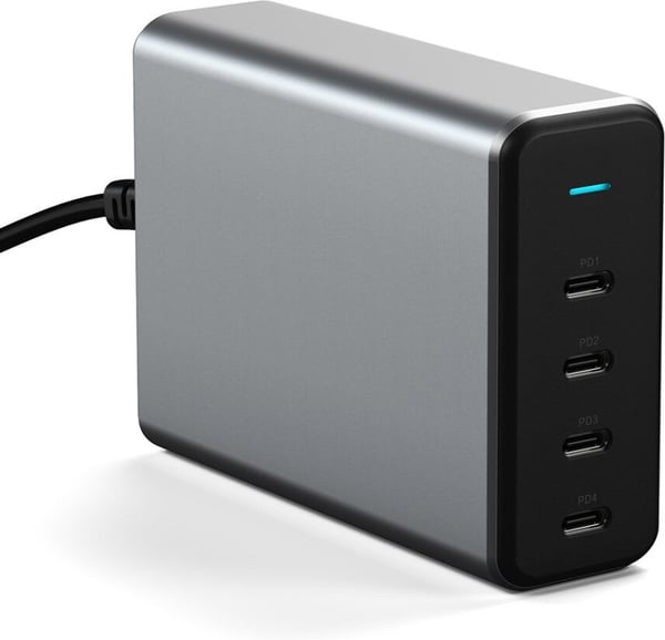 Satechi 165W GaN PD oplader 4-port USB-C strømforsyning