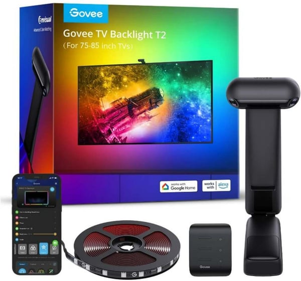 Govee Envisual TV Baggrundslys T2 med Dual Kameraer, 75~85" fjernsyn