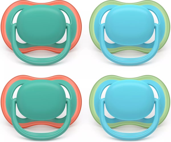 Philips Avent Ultra Air napp, 6–18 mån, 4 st, blå/turkos