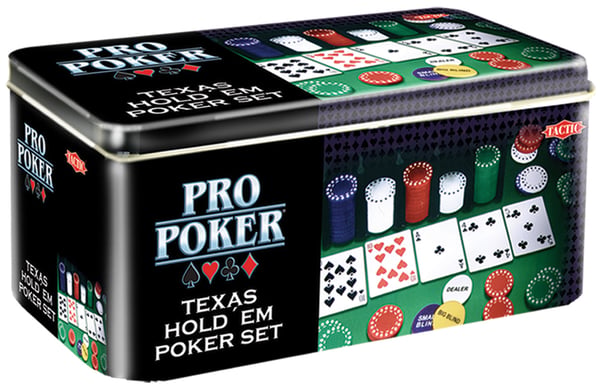 Texas Hold'em pokerset i metallask