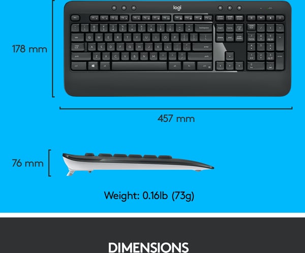 Logitech MK540 Advanced -tangentbord och mus