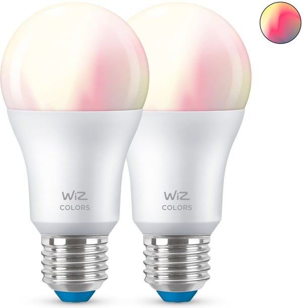WiZ Smart LED-lampa, 806 lm, E27, RGBW, 2-pack