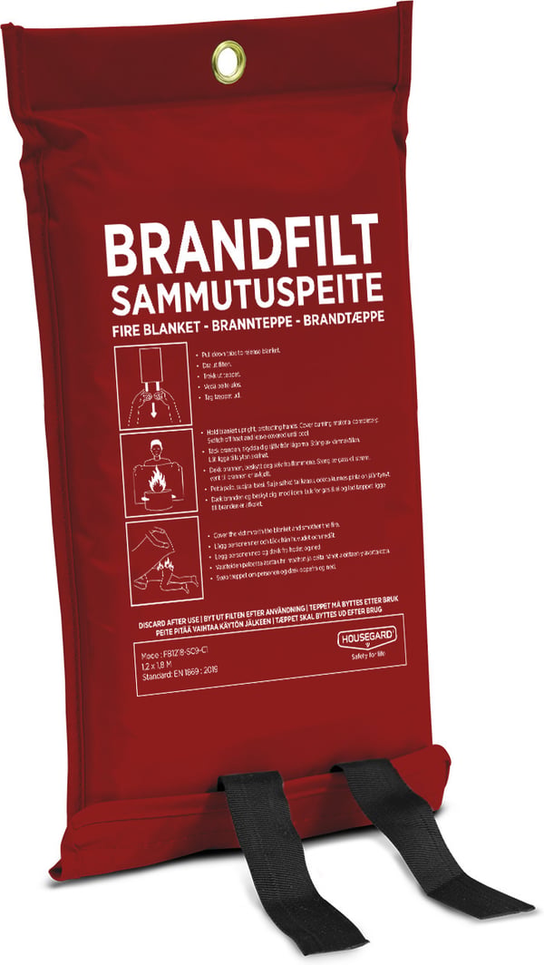 Housegard brandsläckningstäcke, 120x180 cm, silikonbeläggning Housegard brandsläckningstäcke, 120x180 cm, silikonbeläggning