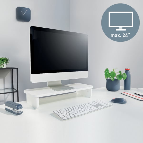 Leitz Ergo -monitorstand, hvid