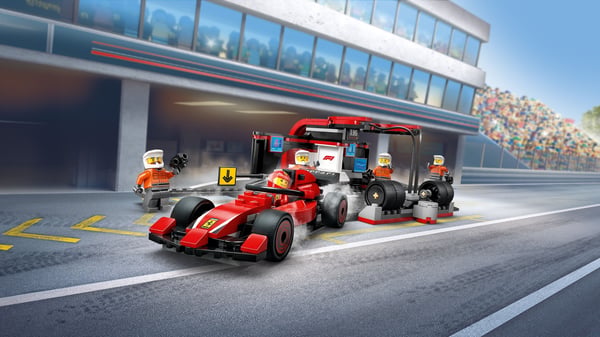 LEGO City 60443 – F1-boxstopp och pitcrew samt Ferrari-bil