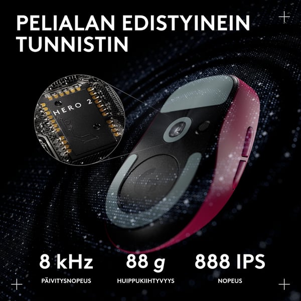 Logitech G Pro X Superlight 2c trådlös spelmus, magenta