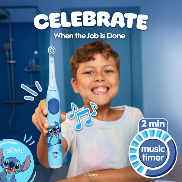 Oral-B iO Kids 6+ Disney Stitch eltandborste och resefodral