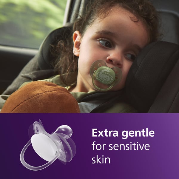 Philips Avent Ultra Soft napp, över 18 mån, 4 st, grön/orange