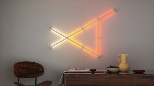 Nanoleaf Lines Starter Kit -muunneltava älylistavalaisin, 9 listaa