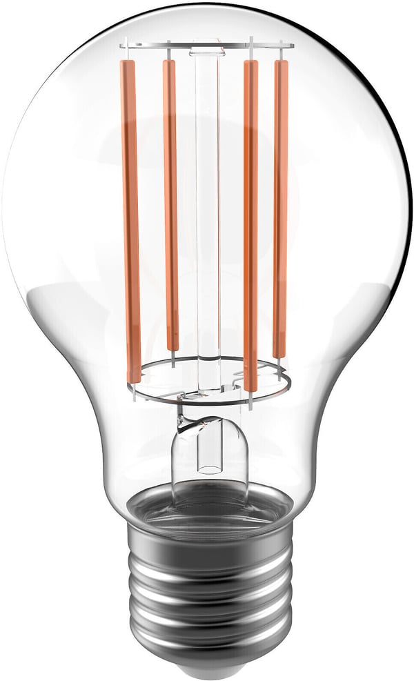 Airam LED A60 -lampa, E27, 3000K, 470lm, klarglasad