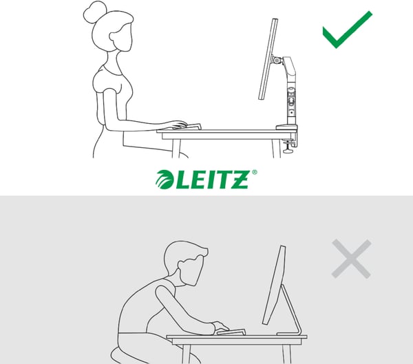 Leitz Ergo monitorarm för två skärmar