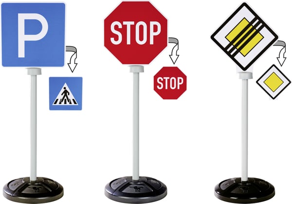 BIG trafikmärken med ställning