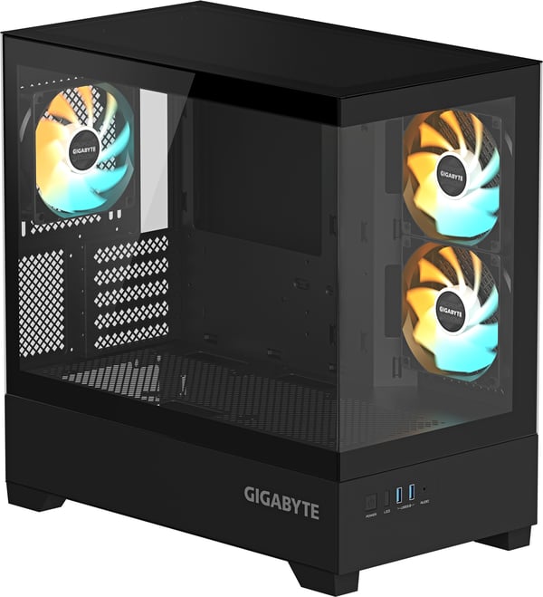 Gigabyte Panoramic GB-C201P M-ATX Mid-Tower chassi, svart