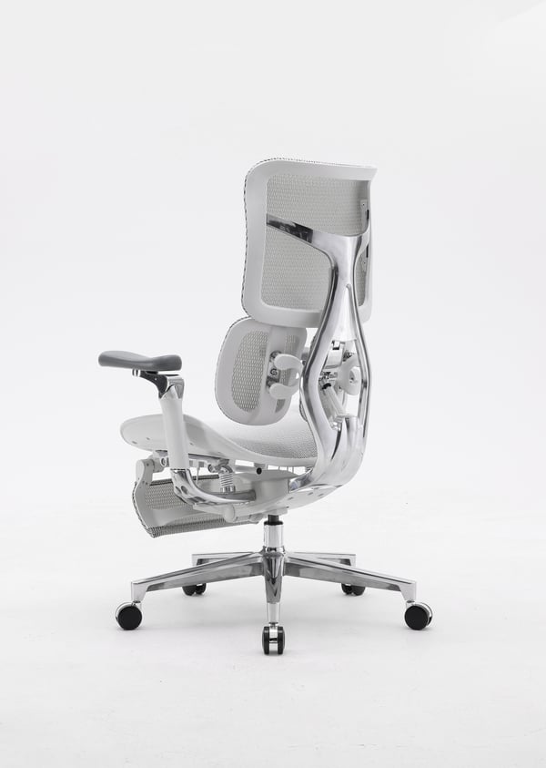 Sihoo Doro S300 - ergonomisk kontorsstol med fotstöd, vit