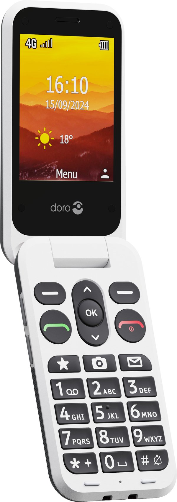 Doro Leva L31 -basistelefon, svart / vit