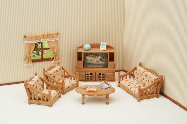 Sylvanian families - Lantliga husets vardagsrum