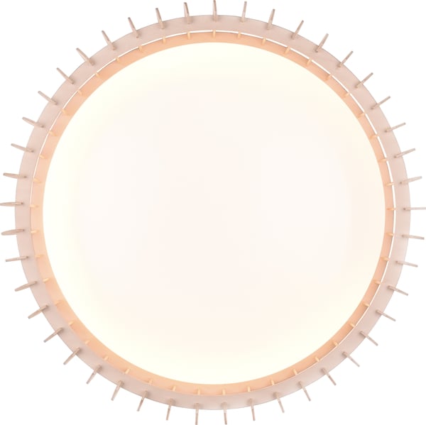 Trio Reality Monte -LED-taklampa, 60 cm, 4400 lm, träfärg