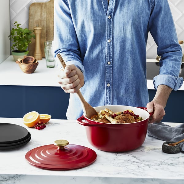 Tefal Air-gryta, 4,7 L, röd