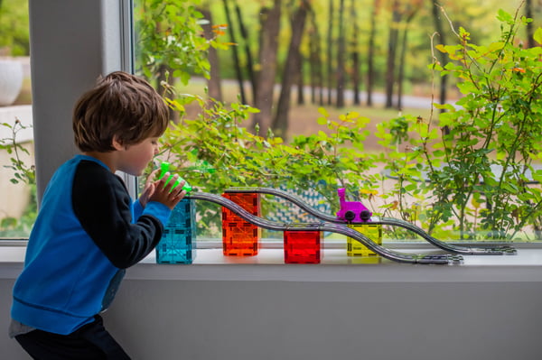 MAGNA-TILES® Downhill Duo -magnetbyggsats, 40 delar